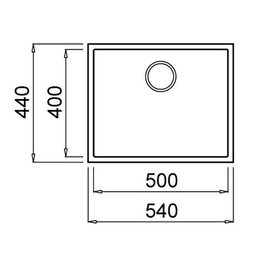 08-ELKQ105-96 - Elleci Kertek+ Crisp White 500X400 Undermount Sink